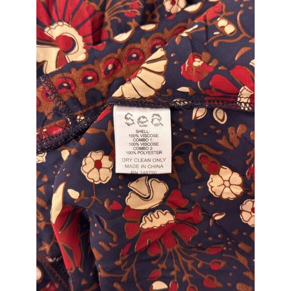 Sea New York Top XS Womens Floral Ruffle Collar Ornate Blouse - Picture 8 of 8